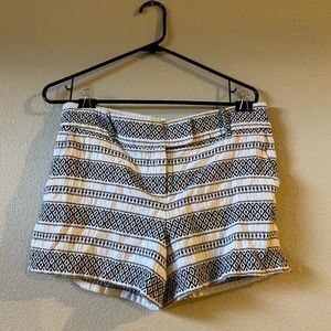 White and black shorts